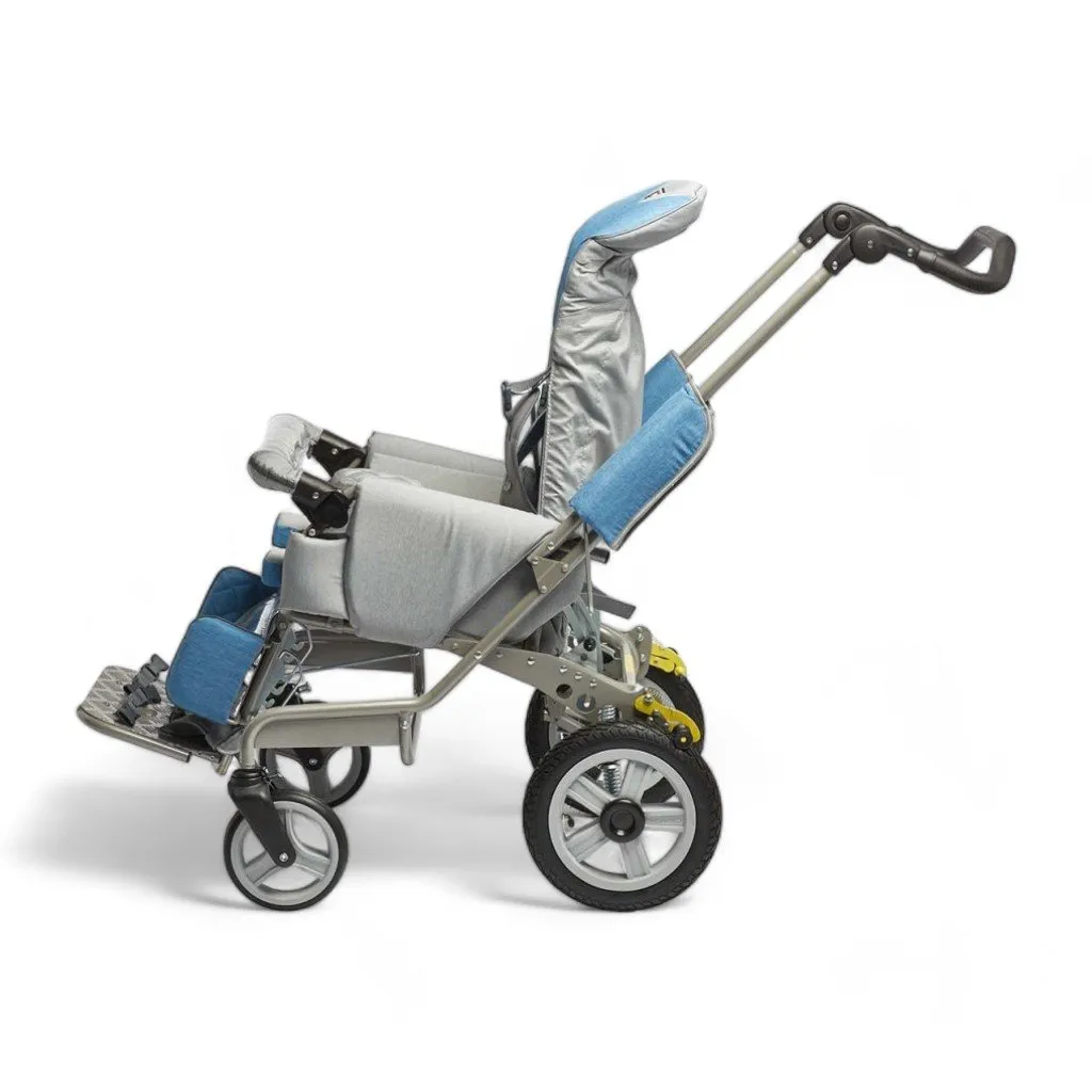 RACER EVO 2 pediatrik manuel tekerlekli sandalye puset yan görünüm, engelli puseti modeli görsel 2
