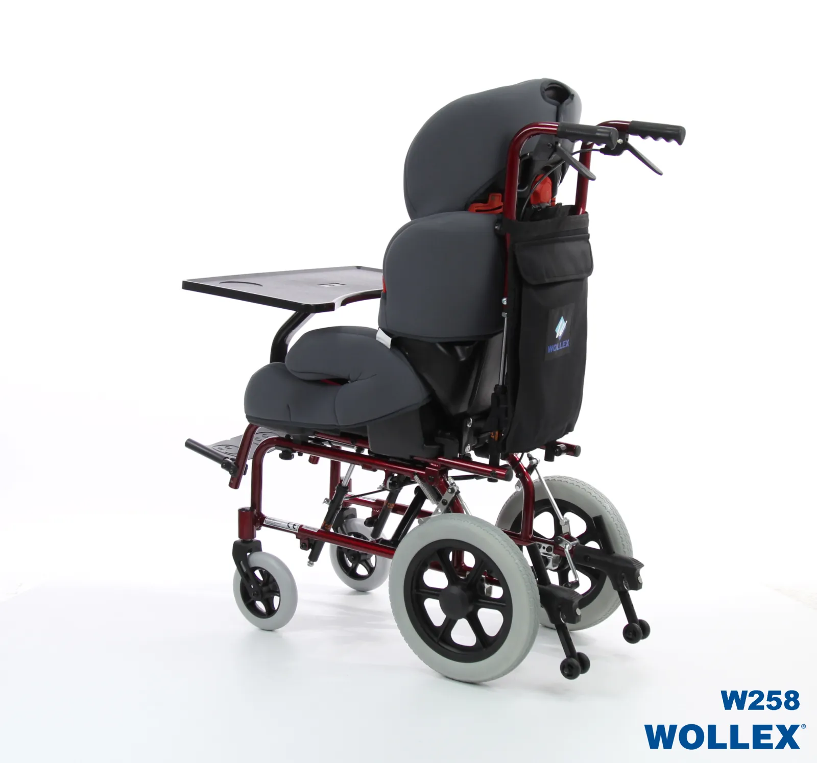 W258 pediatrik manuel tekerlekli sandalye puset yandan görünüm, engelli puseti modeli görsel 6