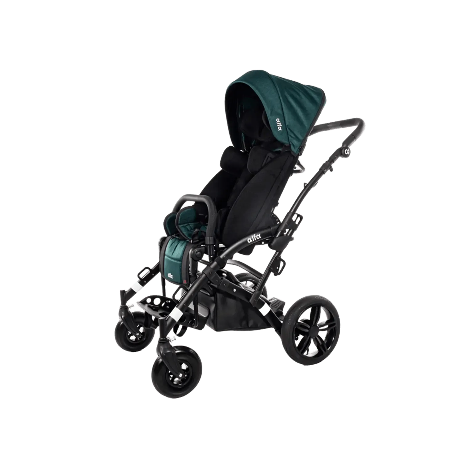 Mywam Alfa engelli çocuk puseti ön görünüm, ayarlanabilir destekli engelli puseti modeli